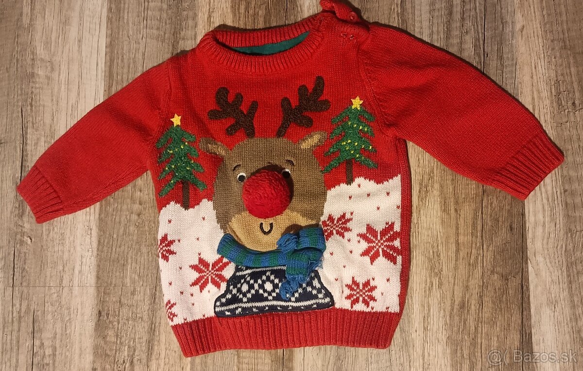 Vianočné oblečenie pre bábätká (0-3m)