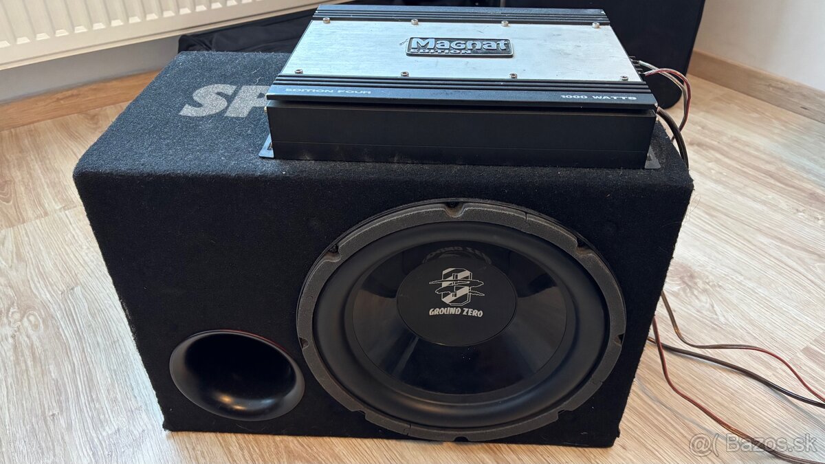 Subwoofer do auta Ground Zero + zosilňovač Magnat
