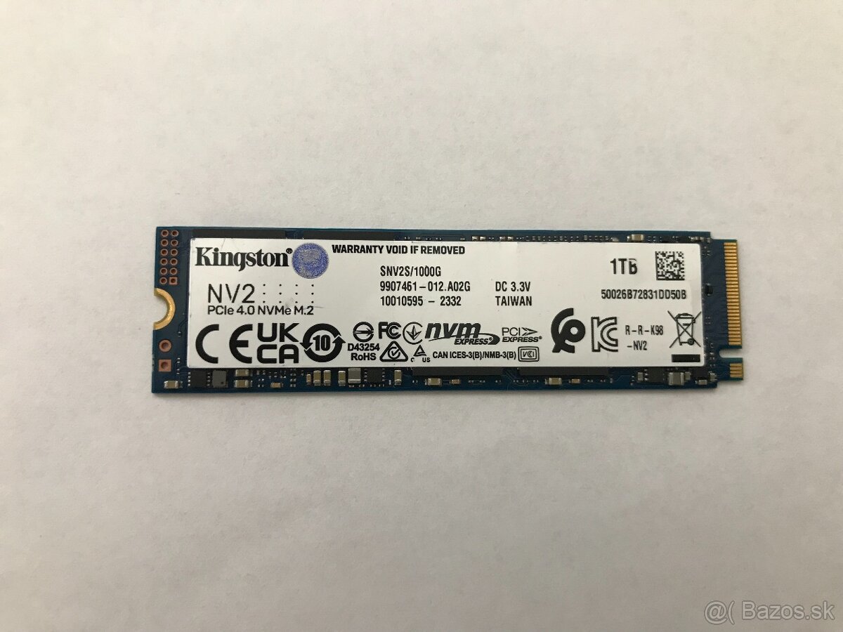 SSD disk NVme M.2. KINGSTON- NV2 1TB.