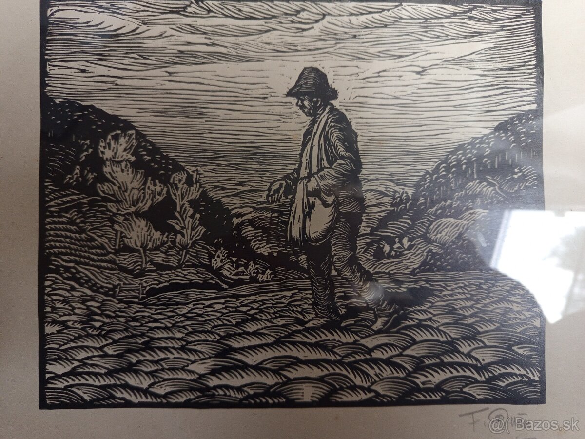 predám obraz linoryt