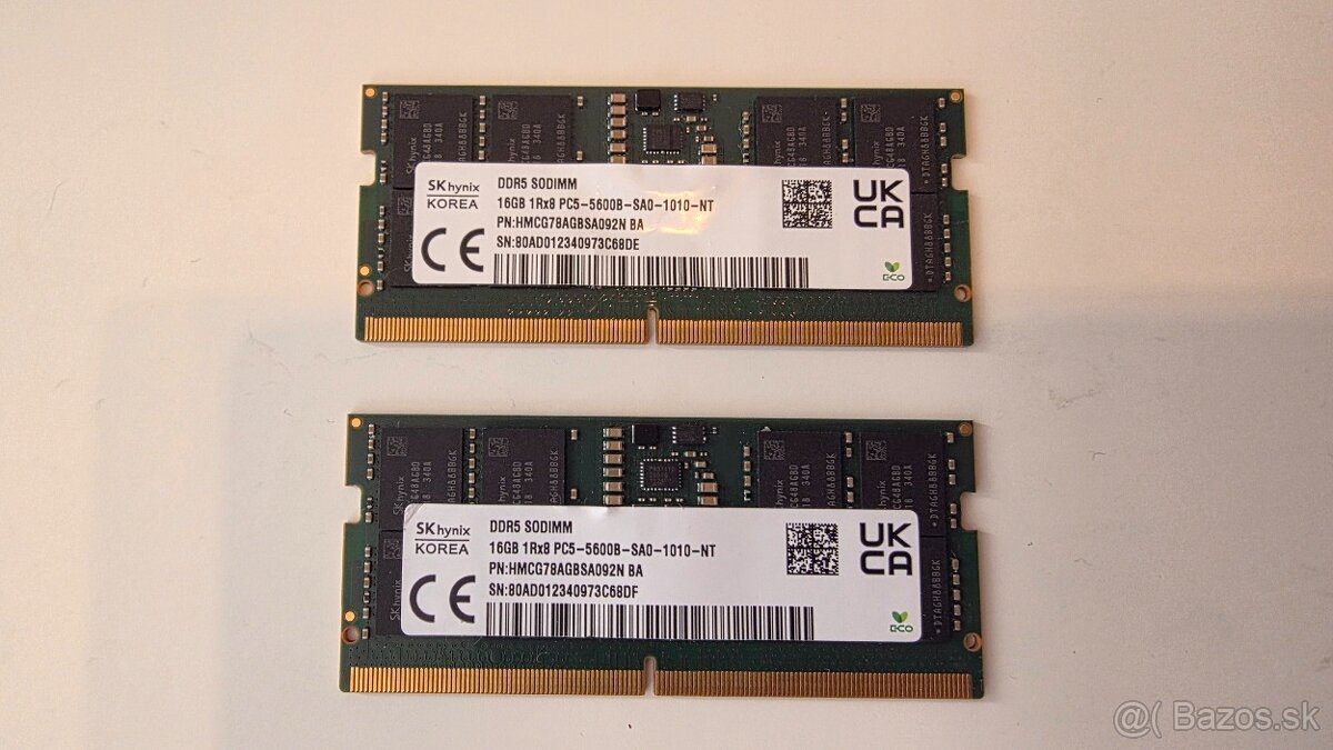 Predám DDR5 RAM SO-DIMM 32GB kit SKhynix