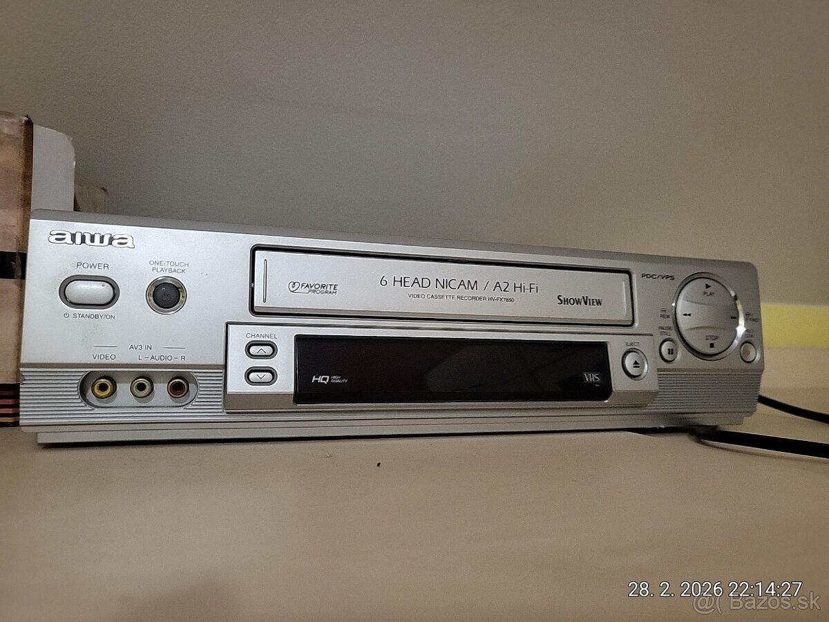 Aiwa 6head hifi stereo videorekorder