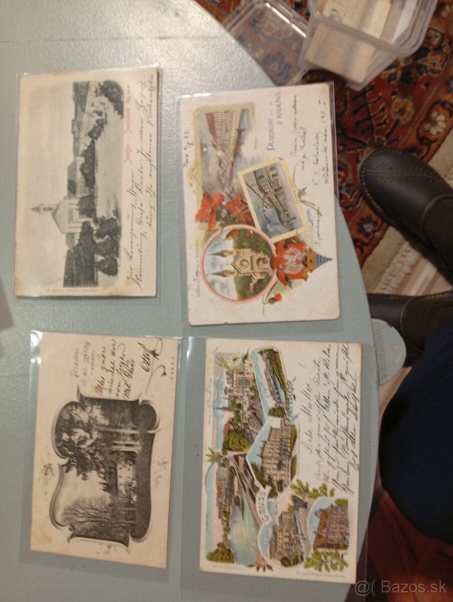 Pohľadnice Čechy litografie