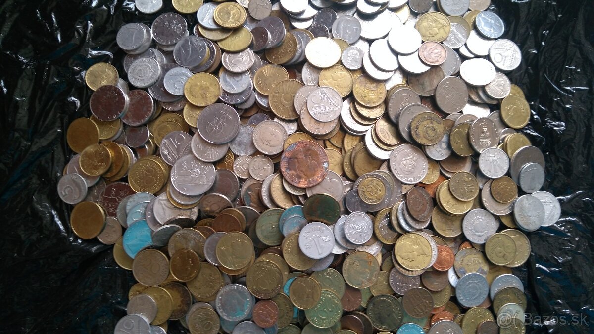 Predám 3kg mincí staré aj nové