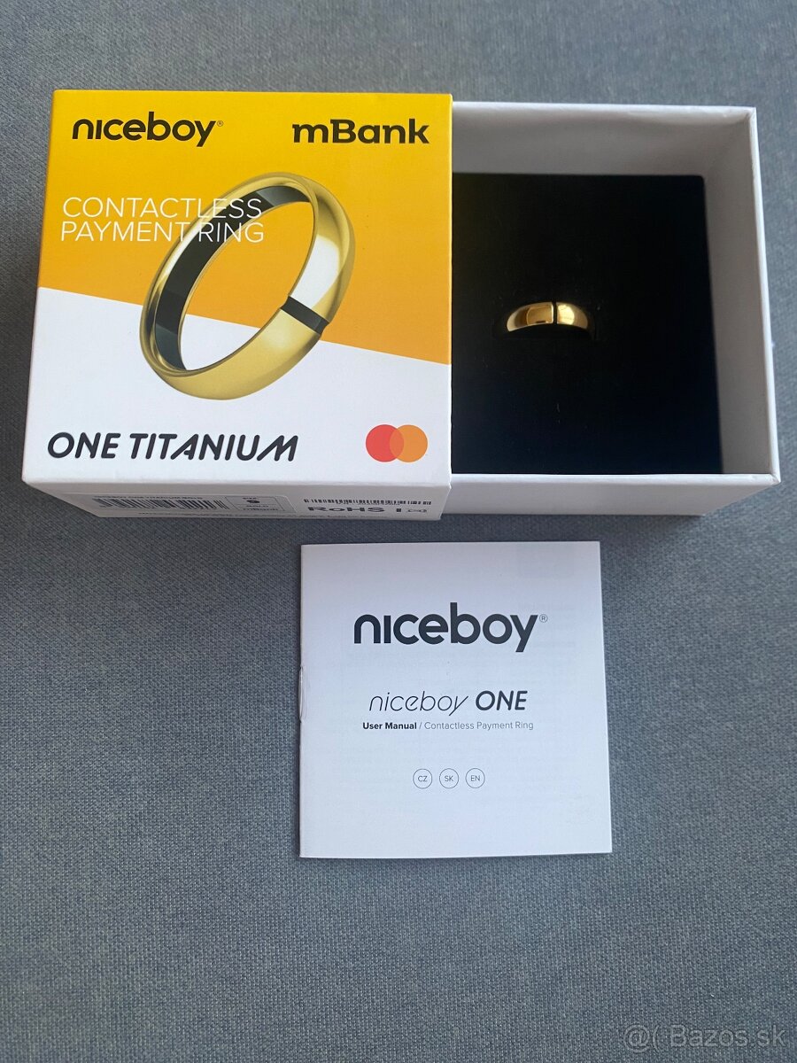 Platobný prsteň Niceboy one titanum gold - NOVÝ