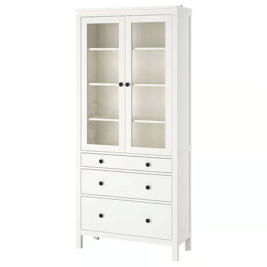 Ikea vitrína a knižnica HEMNES