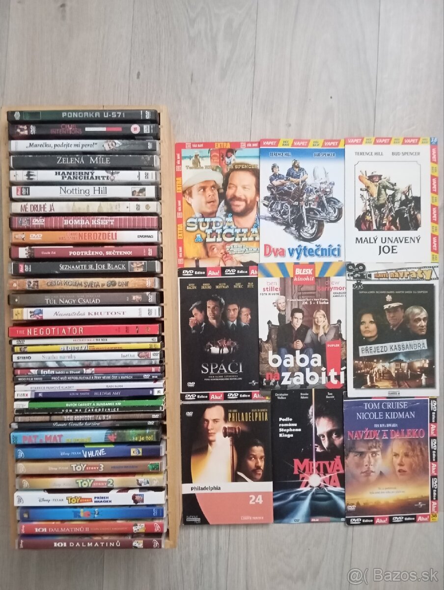 44xDVD filmy,Disney+stojan na DVD