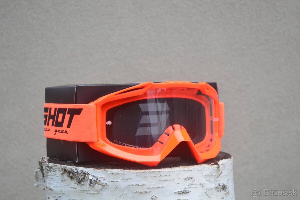 Predám mx sx okuliare SHOT fluo oranžové