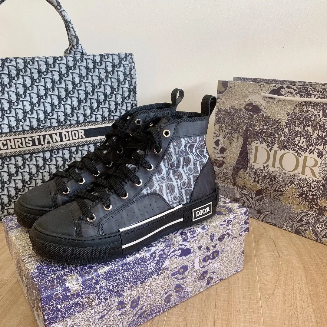 Dior canvas tenisky cierne high