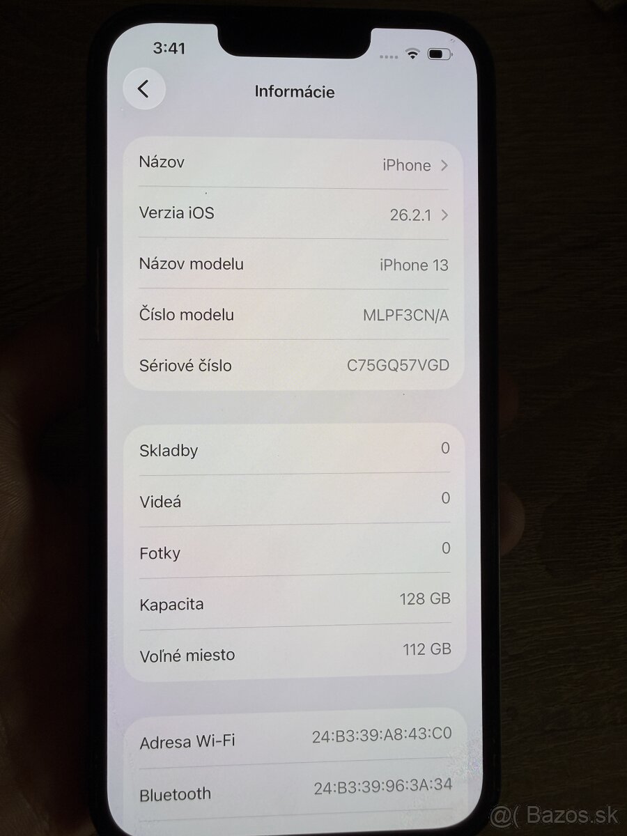 🔥 iPhone 13 Midnight 128GB – Top stav, 220 € 💥