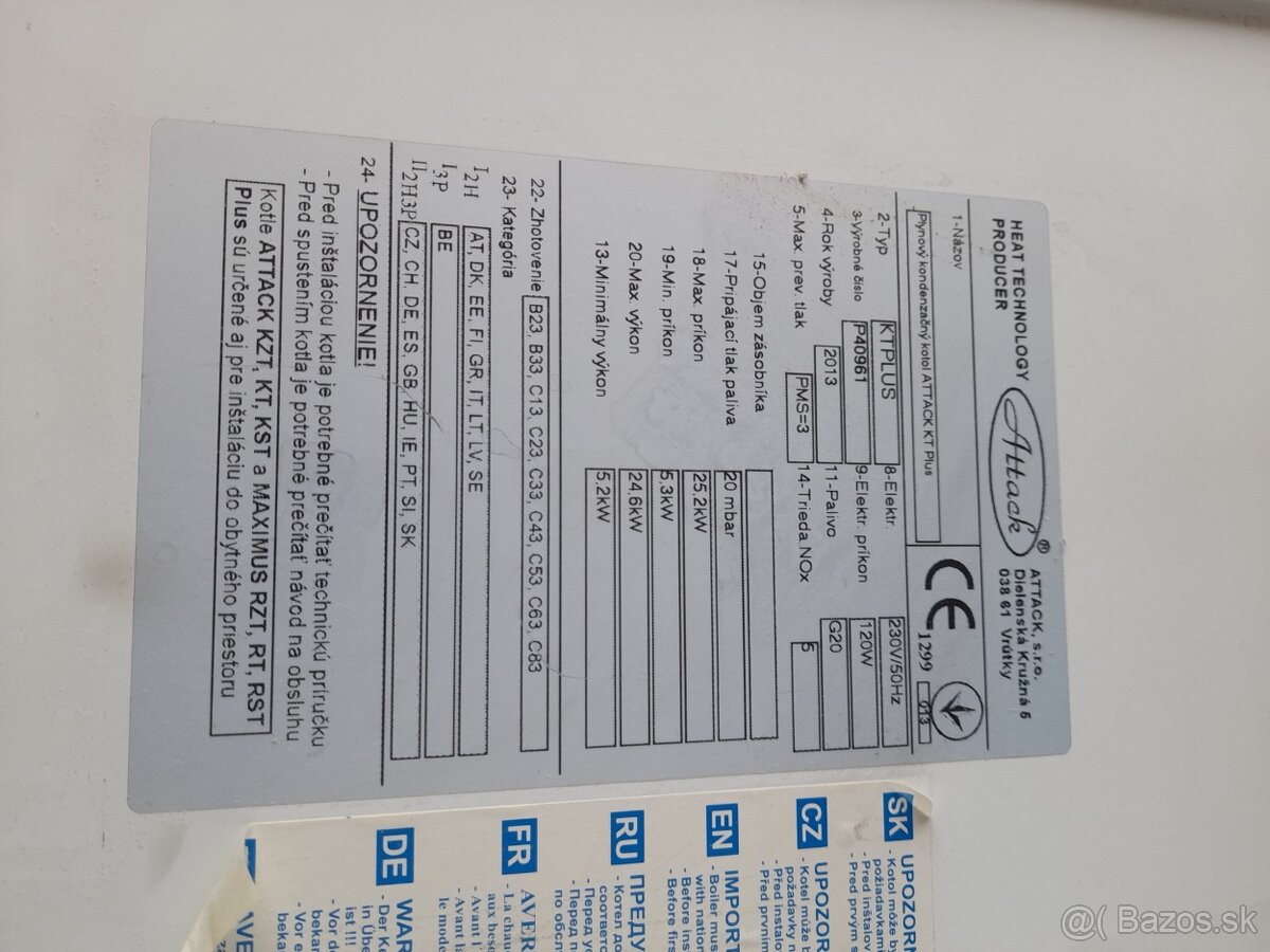 Predám náhradné diely na plynový kotol