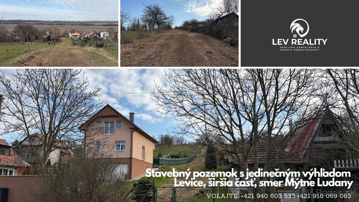 Stavebný pozemok s jedinečným výhľadom – Levice,