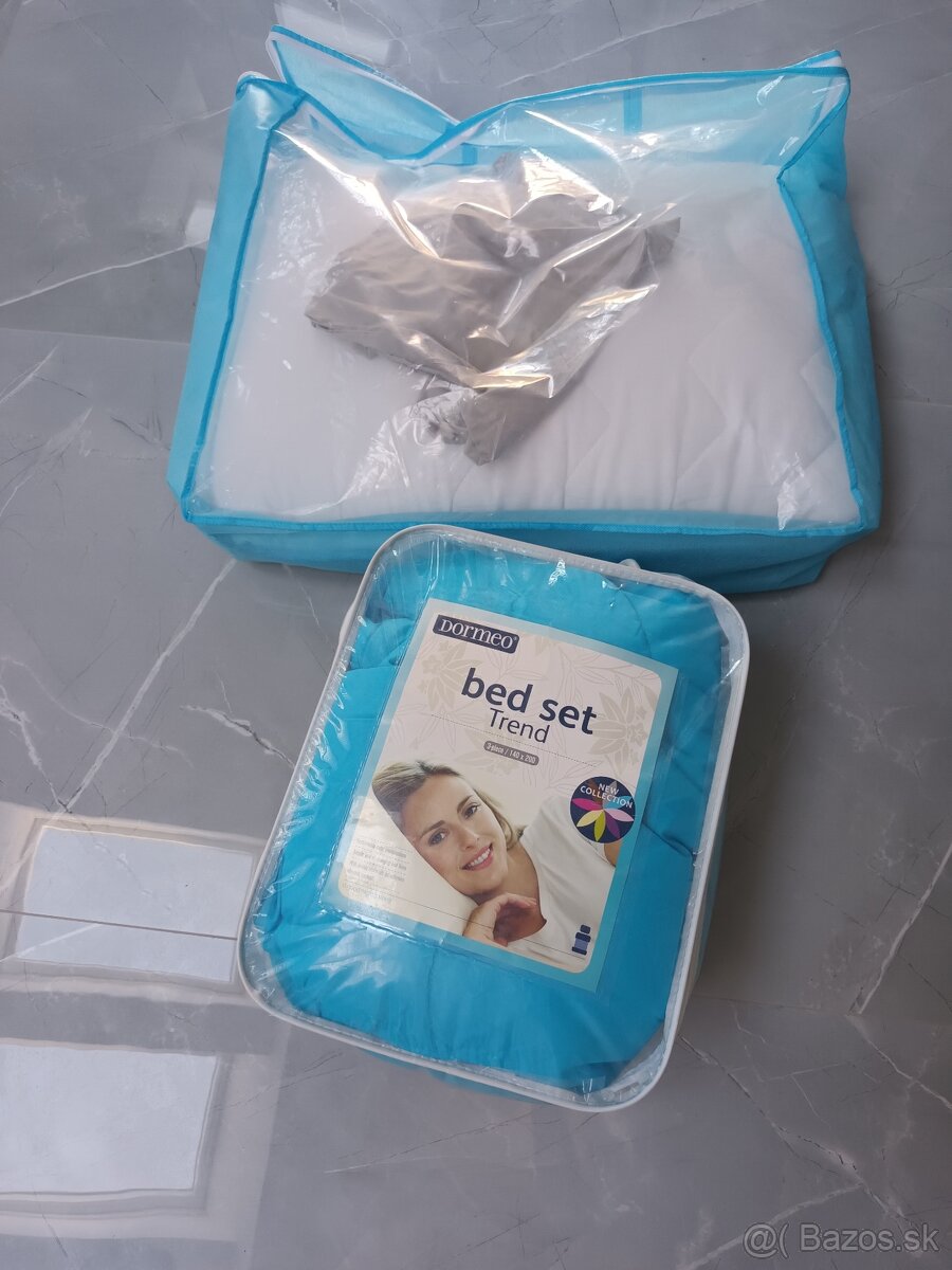 Nove 2 sety paplony + vankuse + obliecky Dormeo