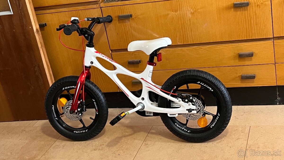 Detský bicykel RoyalBaby - space shuttle 14” - červeny biely