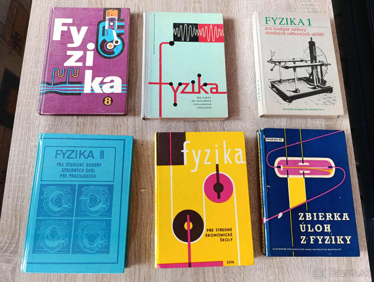 Staré učebnice matematiky, geometrie a fyziky