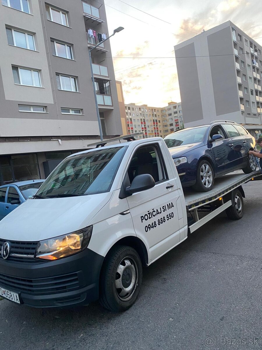 Prenájom odťahovky Volkswagen transporter T6