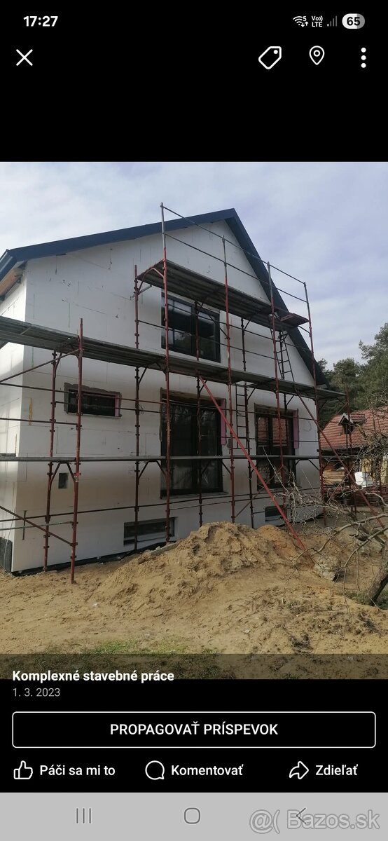 Ponúkam komplexné stavebné práce