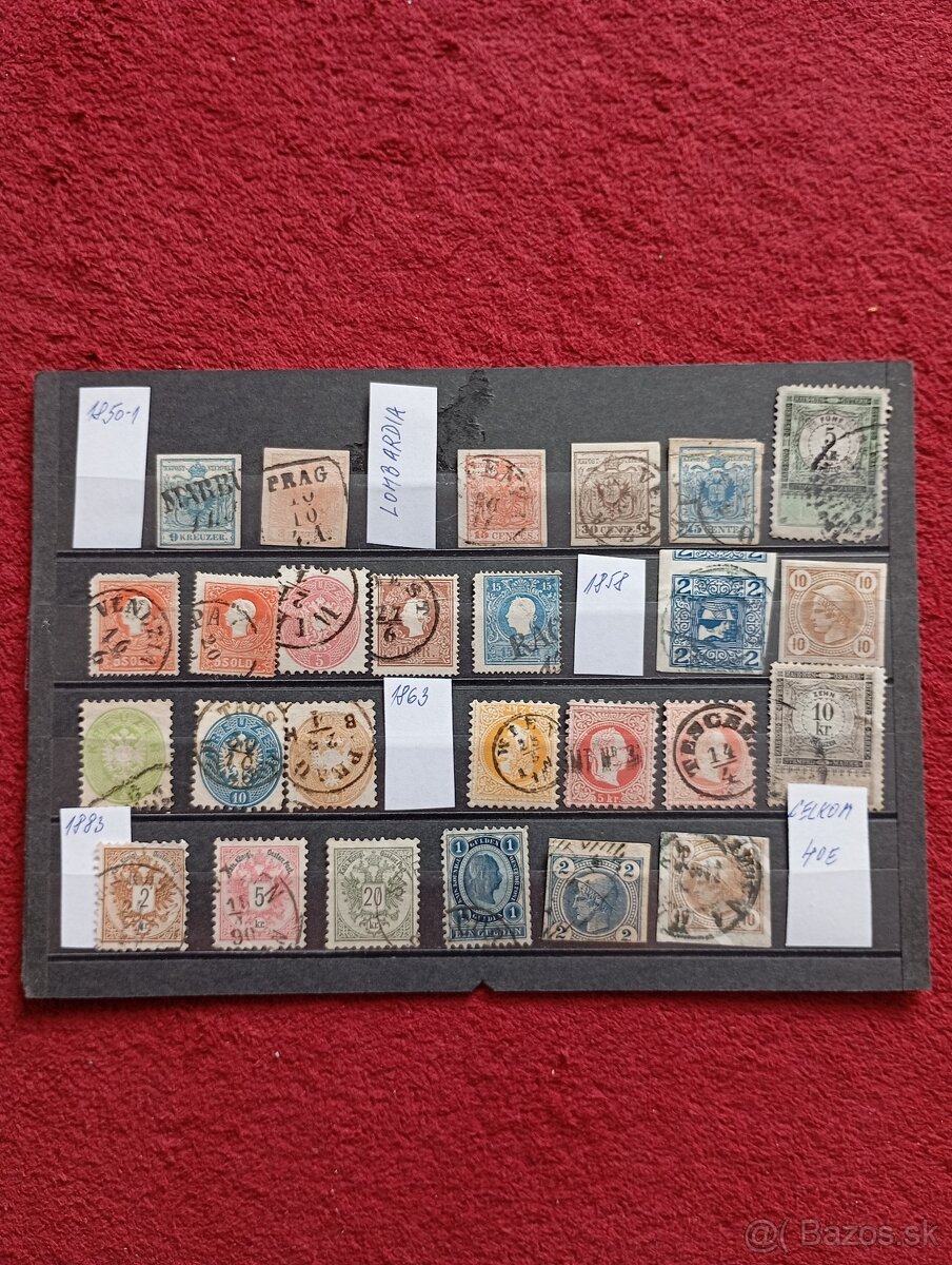 Známky Rakúsko Uhorska a Bosna