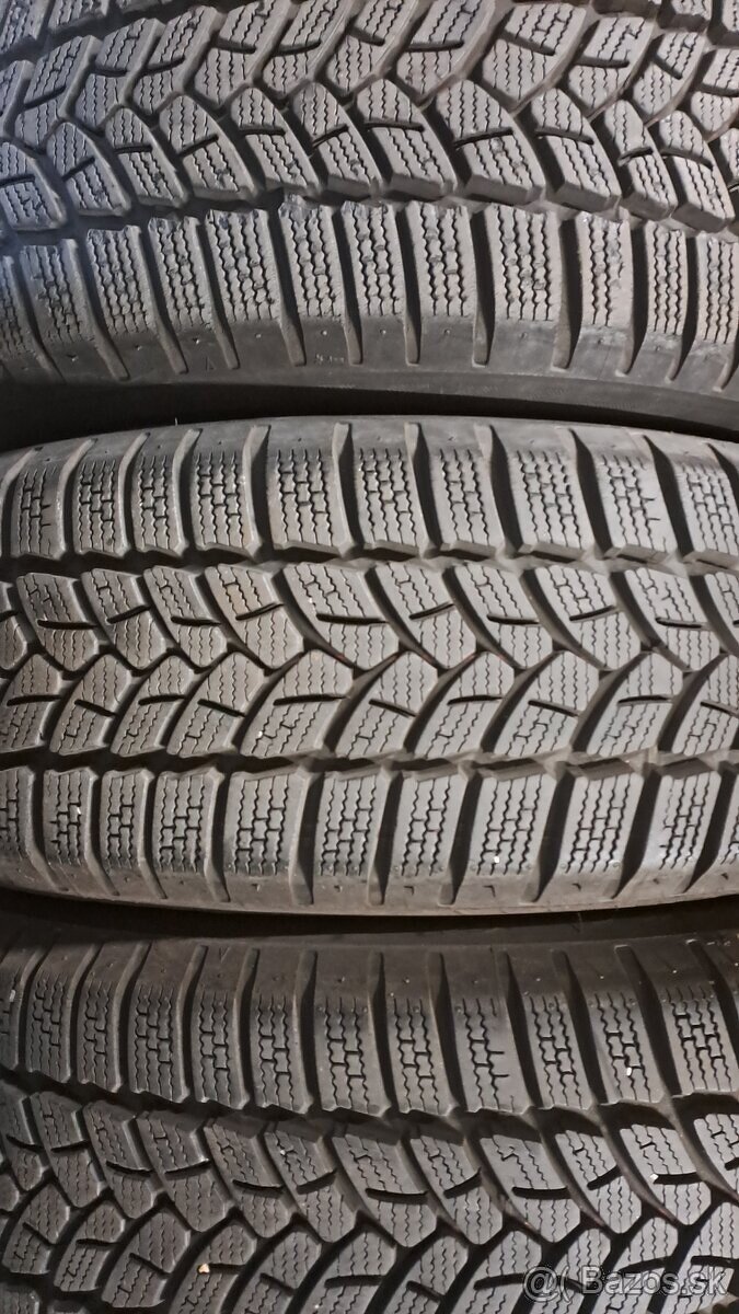 Predám 3ks jazdené zimné 195/55r16-87T Firstone
