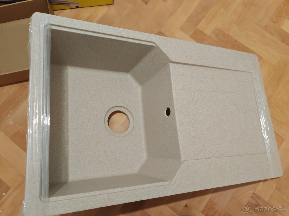 Fragranitový Franke drez piesková, horná montáž