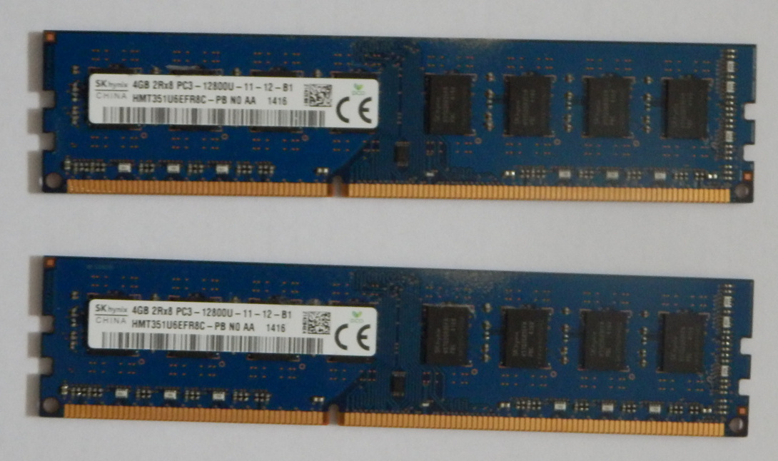 SK Hynix DDR3 pár 2x4 GB