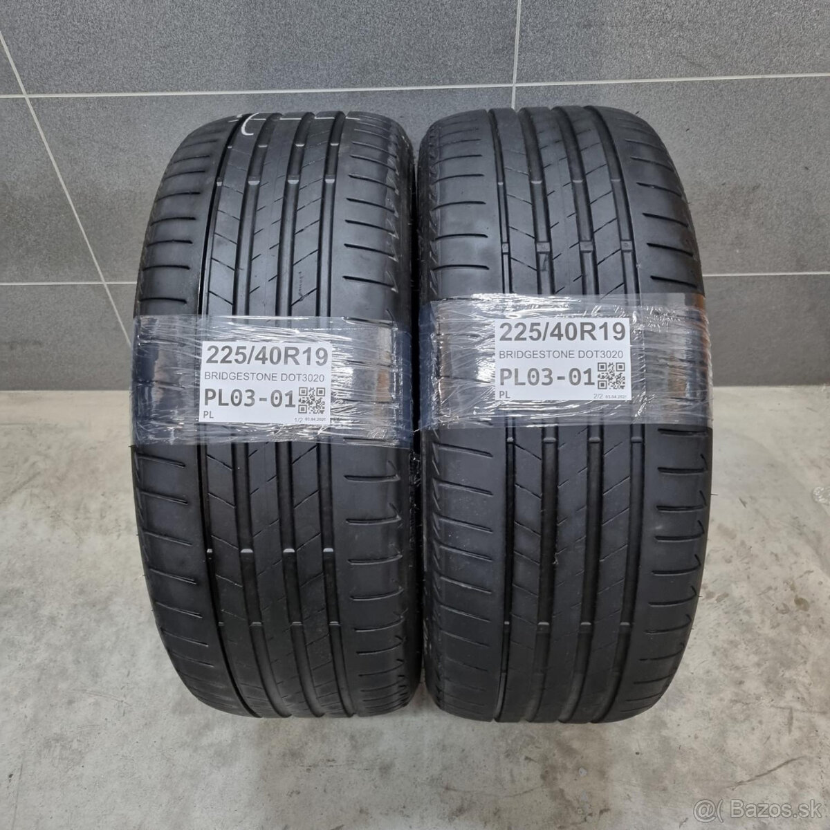 Letné pneumatiky 225/40 R19 BRIDGESTONE DOT3020