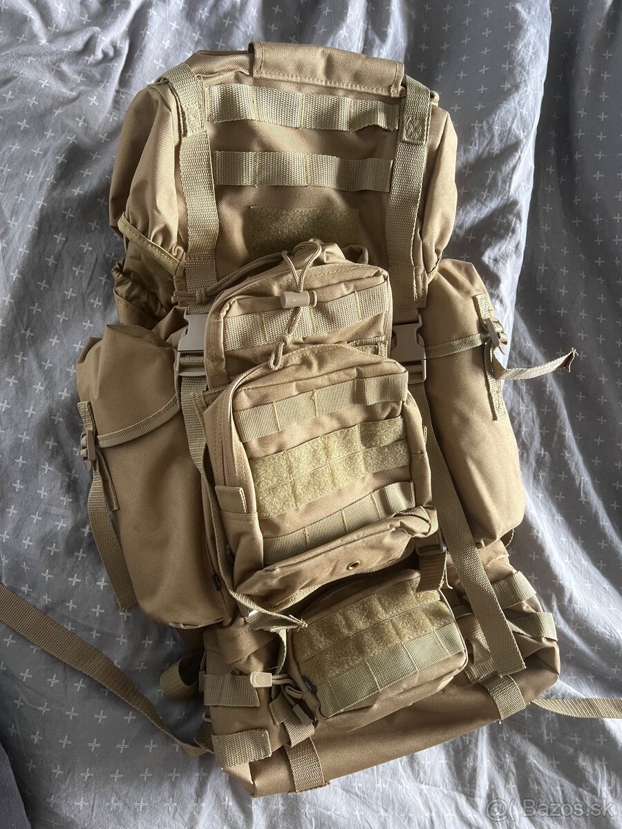BRANDIT KAMPFRUCKSACK MOLLE TAKTICKÝ BATOH, KHAKI 65L