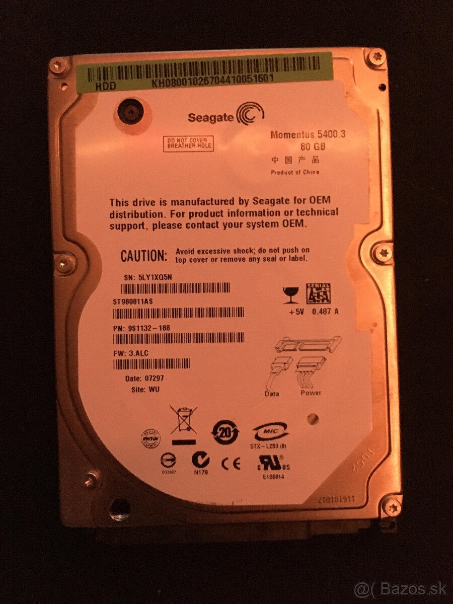 Predam HDD disky SATA II (pre notebook)