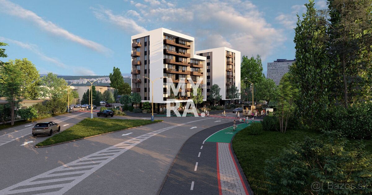 3 izbový byt, 82 m2 + terasa, podzemné parkovanie, novostavb