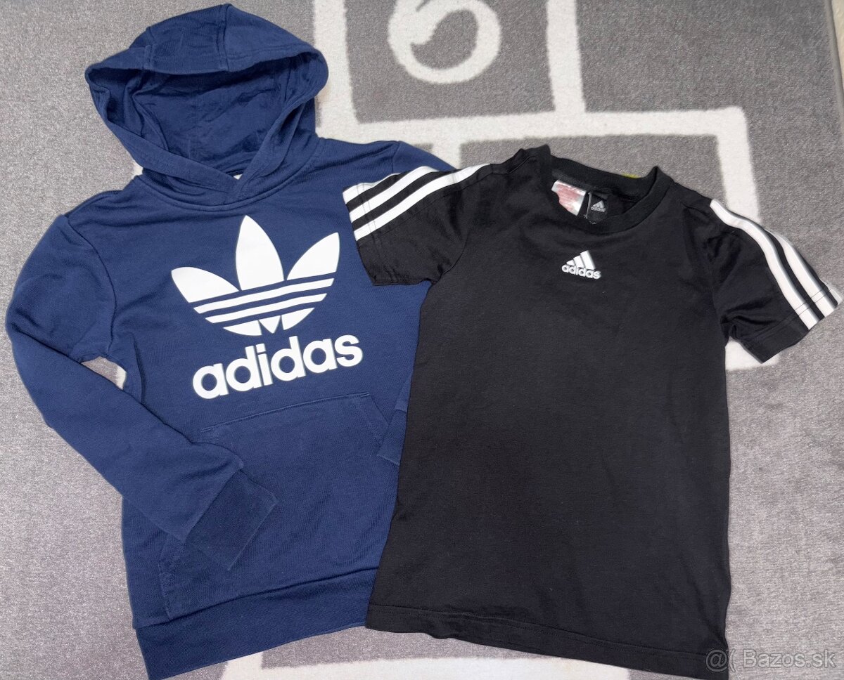 Mikina Adidas a tričko v.128 top stav