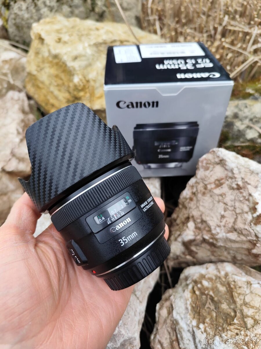 Canon EF 35mm f/2 IS USM + hoya filter