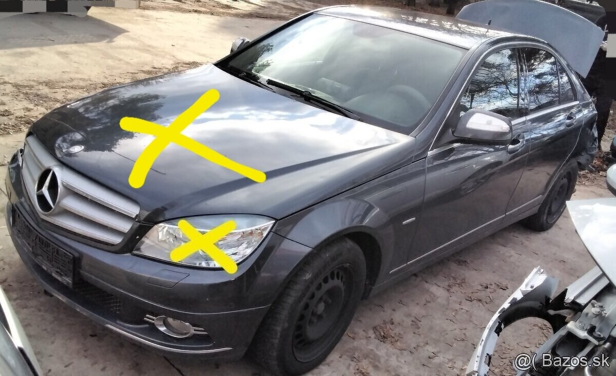 Mercedes C200 W204 2.2 CDI 2008 Predám MOTOR 646811, DVERE,