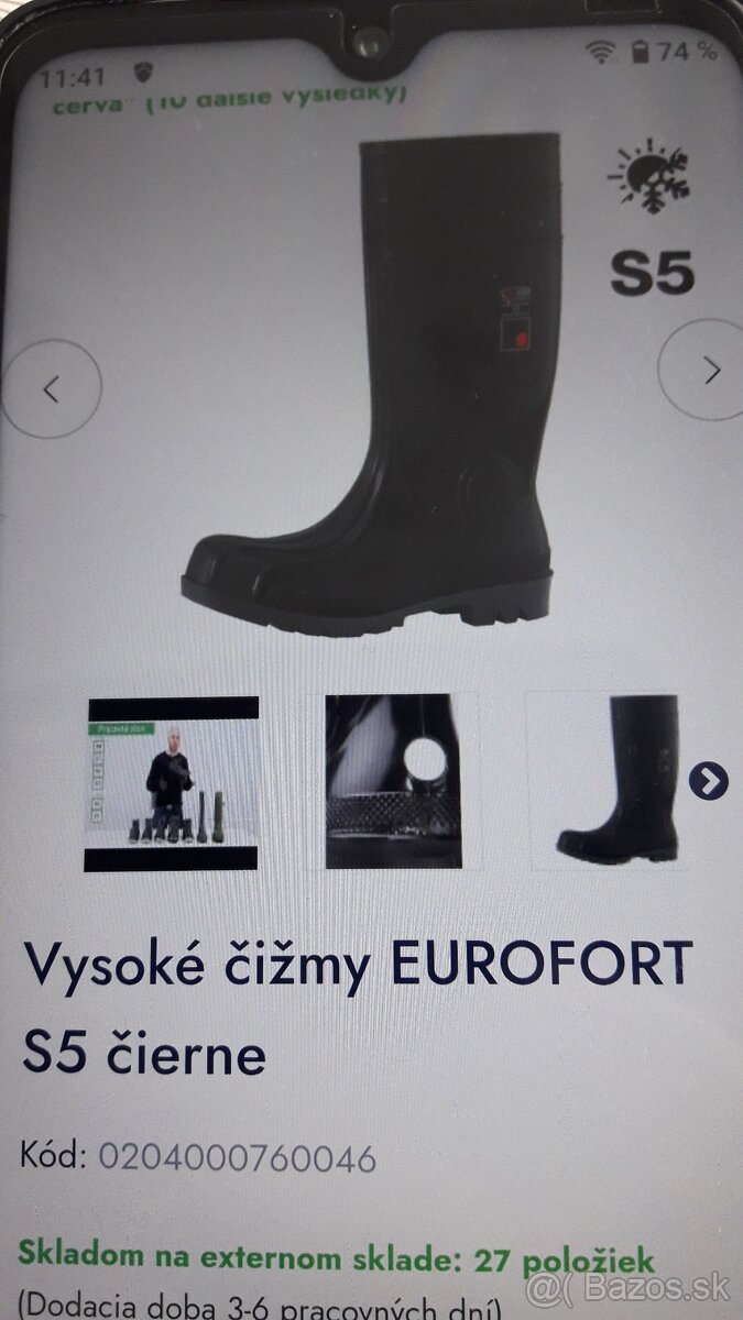 Gumené čižmy gumáky