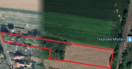 Stavebný pozemok Tesárske Mlyňany 9800m2 v intraviláne obce