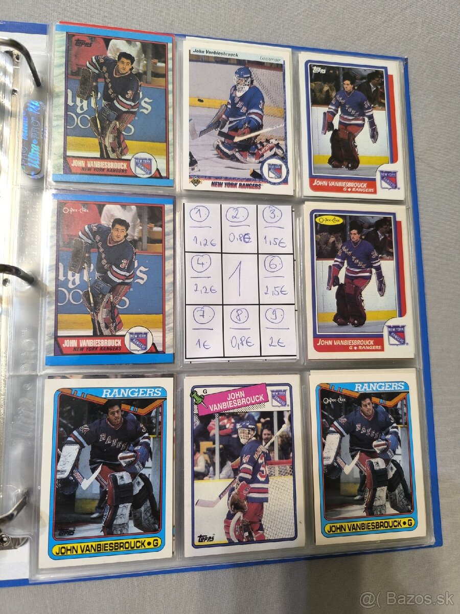 Hokejové kartičky - John Vanbiesbrouck 1