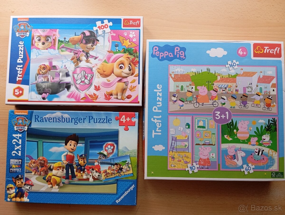 Puzzle Tlapková patrola a Peppa pig