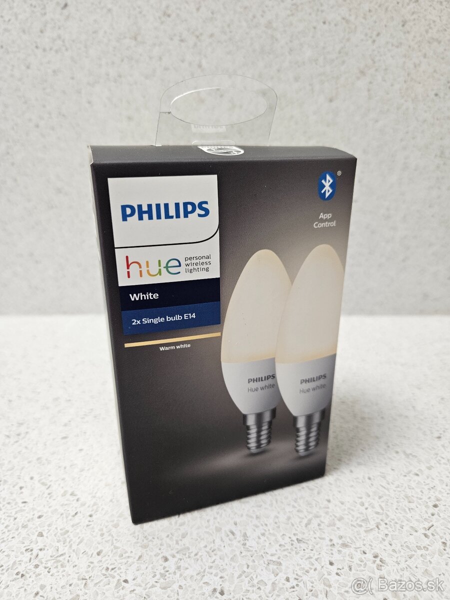 SADA 2x LED Stmievateľná žiarovka Philips Hue WHITE E14/5,5W