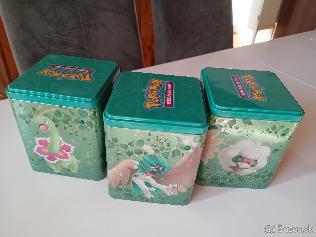 3 ks plechové krabice POKEMON spolu len 10 euro