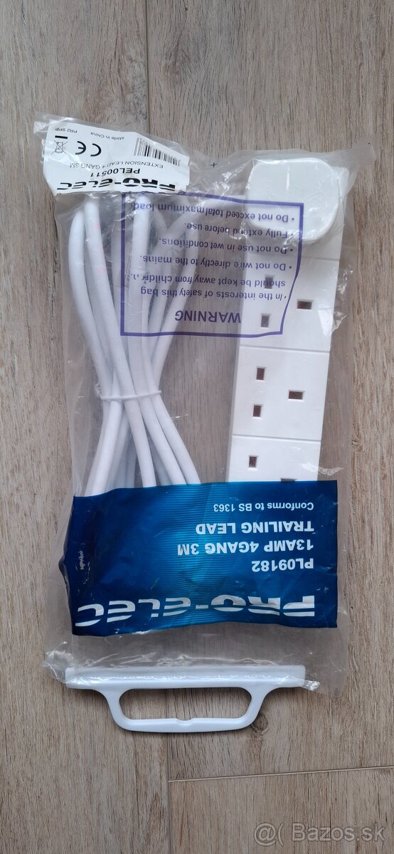 Predlzovacka UK 4 zasuviek 3m