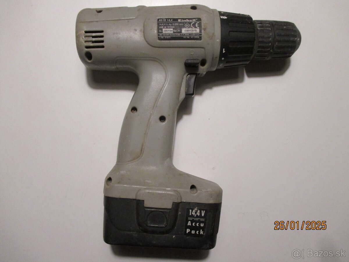Predám aku vrtačku Einhell accu pack 14,4V s akumulátorom
