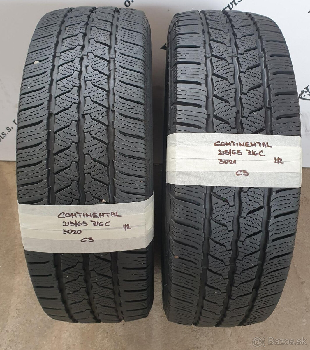 Dodávkové pneu 215/65 R16C CONTINENTAL DOT5020