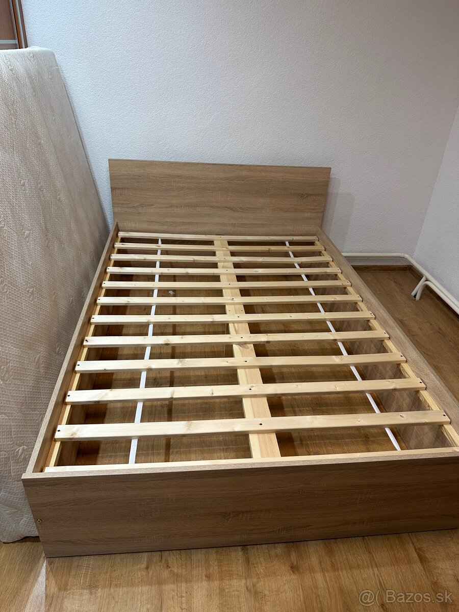 Predám posteľ 140x200cm dub sonoma