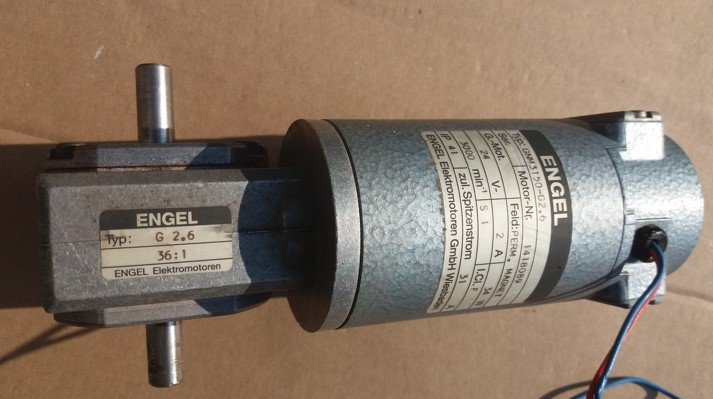 Predám elektromotor s prevodovkou-ENGEL- 84ot min ...24V...2
