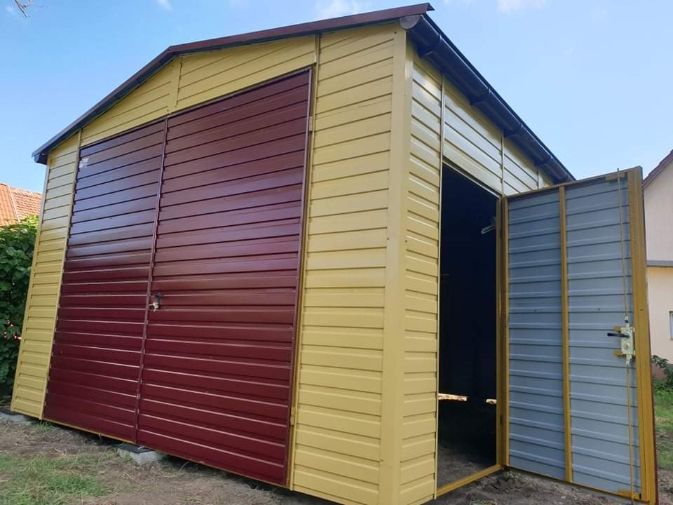 Plechová garáž / hala 5×6,5 m s výškou 2,5 m