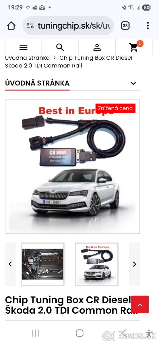 Chip Tuning Box CR Diesel Škoda 2.0 TDI Common Rail