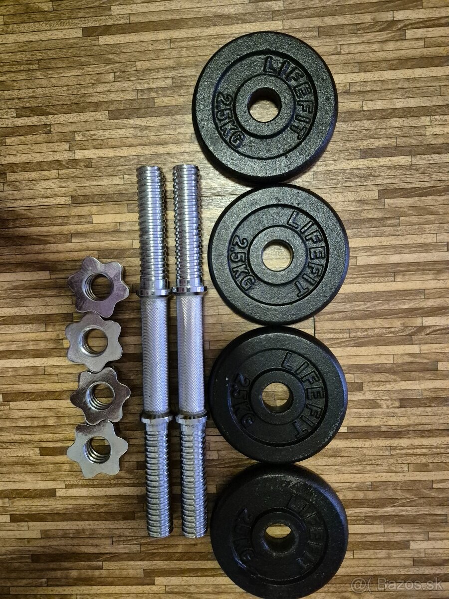 Jednoručky Lifefit 2x7.5kg železné