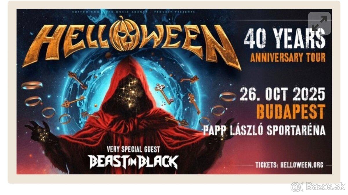 HELLOWEEN - Anniversary world tour 2025/26 - Budapešť