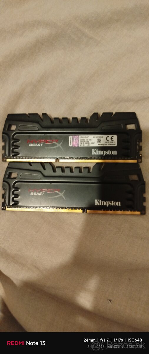 2x HyperX Beast DDR3 4GB 1600MHz CL9 = 8GB