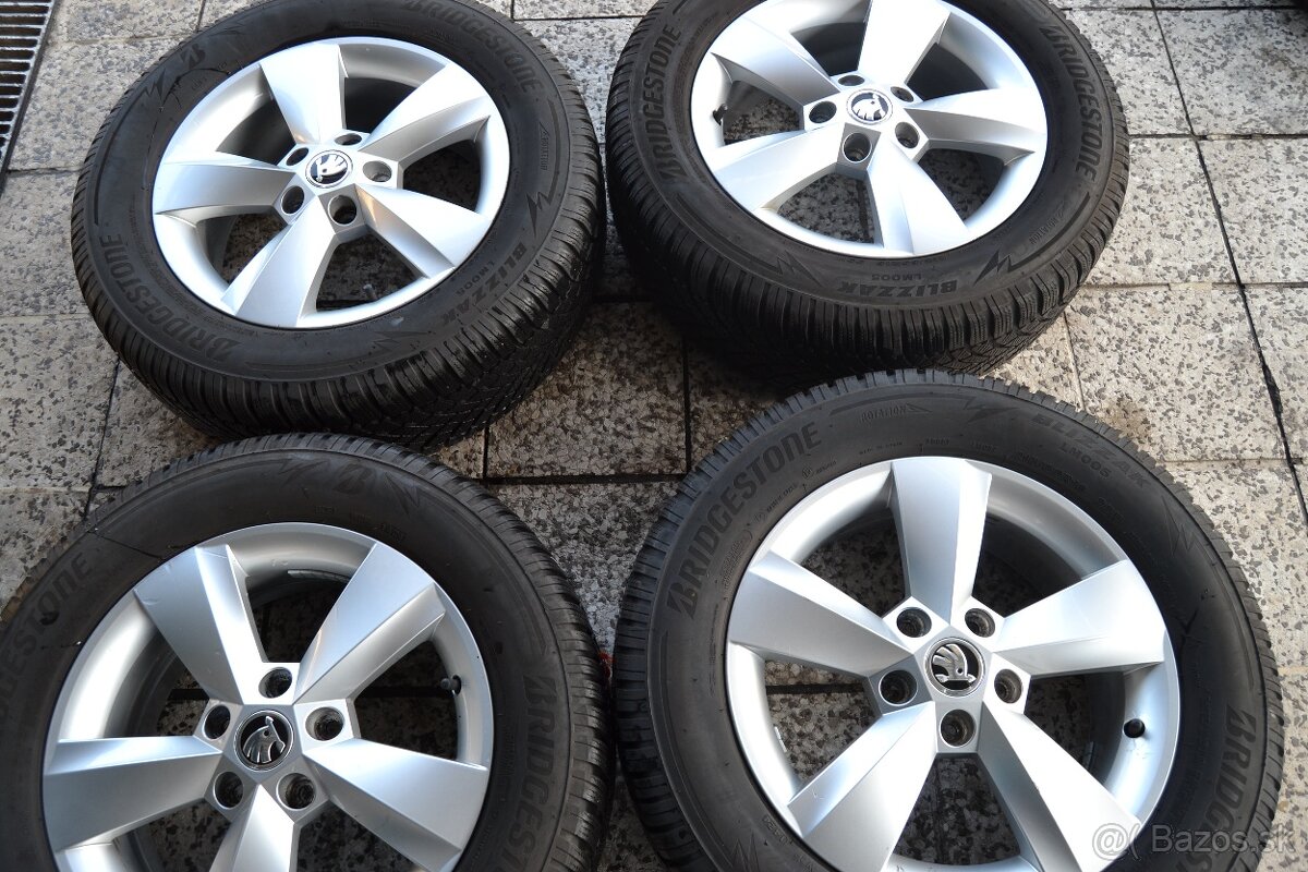 Škoda elektróny R16 a zimné gumy Bridgestone 215/60 R16