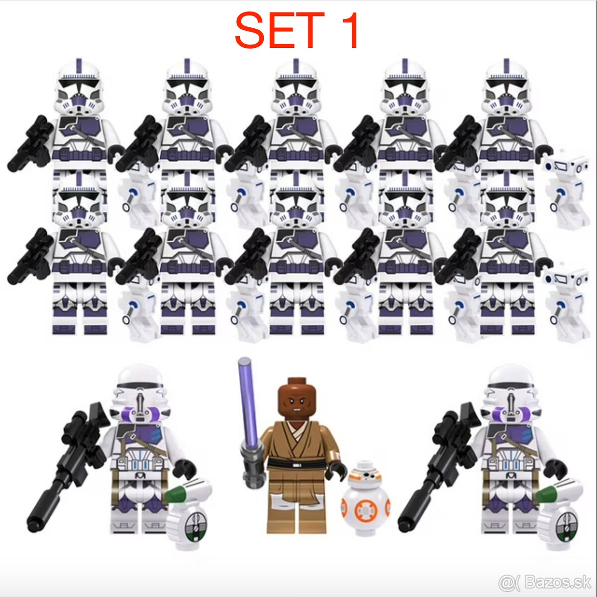 Rôzne figúrky Star Wars 5 (8ks) - typ lego - nové